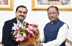 मुख्यमंत्री विष्णु देव साय से मुलाकात कर अडानी समूह के चेयरमैन ने किया बड़ा ऐलान