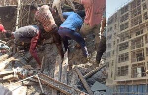 ग्रैंड इंपिरिया होटल के पास इमारत का हिस्सा गिरा, 9 मजदूर घायल, एक की मौत