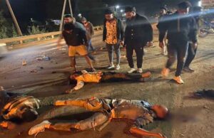 छत्तीसगढ़-बलौदाबाजार में तेज रफ्तार हाइवा की टक्कर से बाइक सवार 3 युवकों की मौके पर मौत