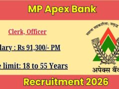 एमपी एपेक्स बैंक में 2076 रिक्त पद, क्लर्क से लेकर ऑफिसर तक बंपर भर्ती; जानें आवेदन की पूरी प्रक्रिया