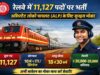 रेलवे में असिस्टेंट लोको पायलट के लिए 11,127 पदों पर बंपर वैकेंसी, आवेदन जल्द शुरू