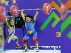 भारोत्तोलन के 94 किलोग्राम पुरुष वर्ग में अरुणाचल के लालू ताकू ने मारी बाजी