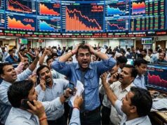 सेंसेक्स 2400 और निफ्टी 700 अंक लुढ़का