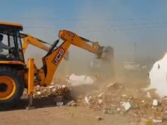 संभल में सरकारी जमीन पर कब्जे को लेकर मस्जिद और मदरसे पर चला बुलडोजर