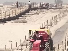 गोंडा-अयोध्या यात्रा होगी सरल: 114 पीपों से बना ढेमवाघाट पुल तैयार