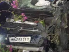 भीषण सड़क हादसा: खड़े ट्राले से टकराई तेज रफ्तार कार, बैतूल-वर्धा के दो युवकों ने गंवाई जान