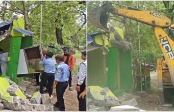 अवैध कब्जों पर कार्रवाई जारी, बंगाल में TMC नेता के दफ्तर पर चला बुलडोजर