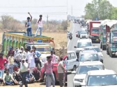 विदिशा में किसानों का सड़क पर हंगामा, बंद खरीदी केंद्र के विरोध में हाईवे जाम