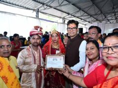 मुख्यमंत्री कन्या विवाह योजना के तहत रायगढ़ जिले में 150 जोड़ों का सामूहिक विवाह संपन्न