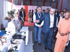 जेवर में अंबर एंटरप्राइजेज एवं कोरिया सर्किट्स के ज्वाइंट वेंचर ‘एसेंट के सर्किट्स’ के इलेक्ट्रॉनिक्स मैन्युफैक्चरिंग प्लांट के भूमिपूजन एवं शिलान्यास कार्यक्रम में शामिल हुए मुख्यमंत्री योगी आदित्यनाथ