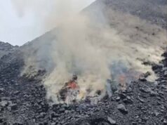 कोयला भंडार में लगी आग ने बढ़ाई चिंता, SECL की टीम दूसरे दिन भी करती रही मशक्कत