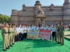 मध्यप्रदेश पर्यटन बोर्ड के अधिकारियों ने कुशाभाऊ ठाकरे अंतर्राष्ट्रीय कन्वेंशन सेंटर में किया योगाभ्यास