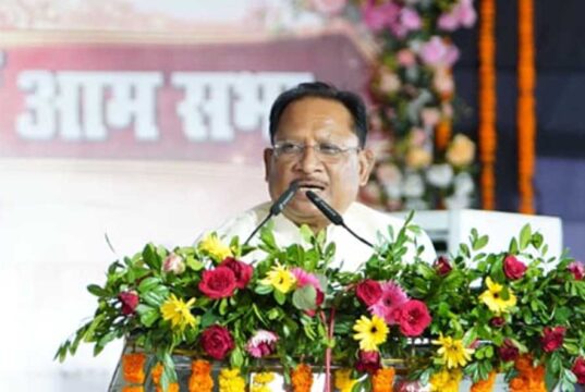मुख्यमंत्री साय नवनिर्मित नगर पंचायत शिवनंदनपुर के शपथ ग्रहण समारोह में हुए शामिल