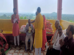 ग्राम बिलासपुर में अमरनाथ यात्रा से लौटे श्रद्धालुओं का हुआ सम्मान