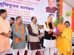 विधानसभा अध्यक्ष डॉ. रमन सिंह एवं उप मुख्यमंत्री अरूण साव ने किया विभिन्न विकास कार्यों का भूमिपूजन