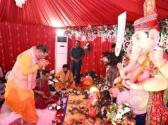 मुख्यमंत्री विष्णु देव साय ने परिवारजनों के साथ विधि-विधान से की गणपति की स्थापना और पूजा-अर्चना