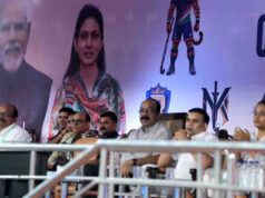 हॉकी मैच देखने पहुंचे अरुण साव, खिलाड़ियों की हौसला अफजाई की